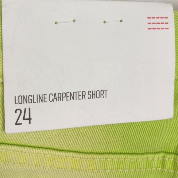 NWT BDG Longline Carpenter Denim Short — Green Wash Size 24 - Picture 9 of 13